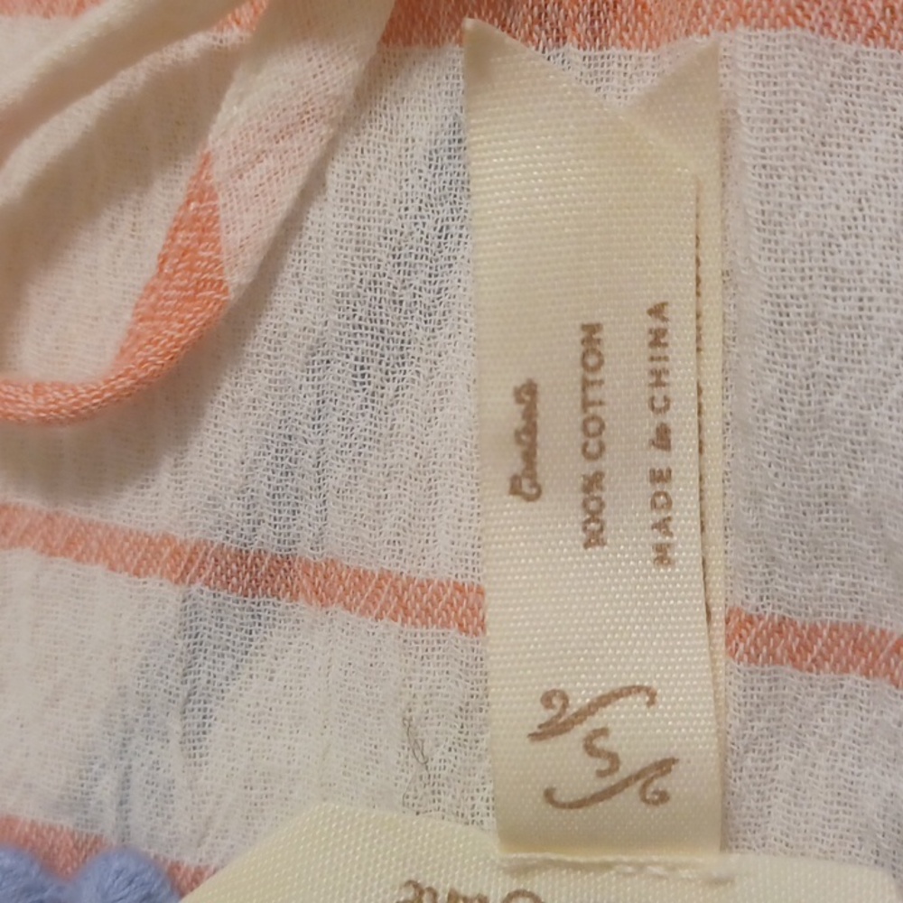Matilda Jane sz S, Peachy Pink & Cream Horizontal Stripe Tunic with Tie Front - Picture 10 of 10